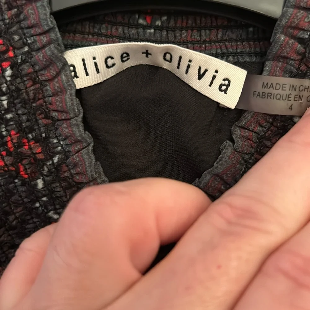 Alice + Olivia Janis Mixed Print Mini Dress - Picture 4 of 16